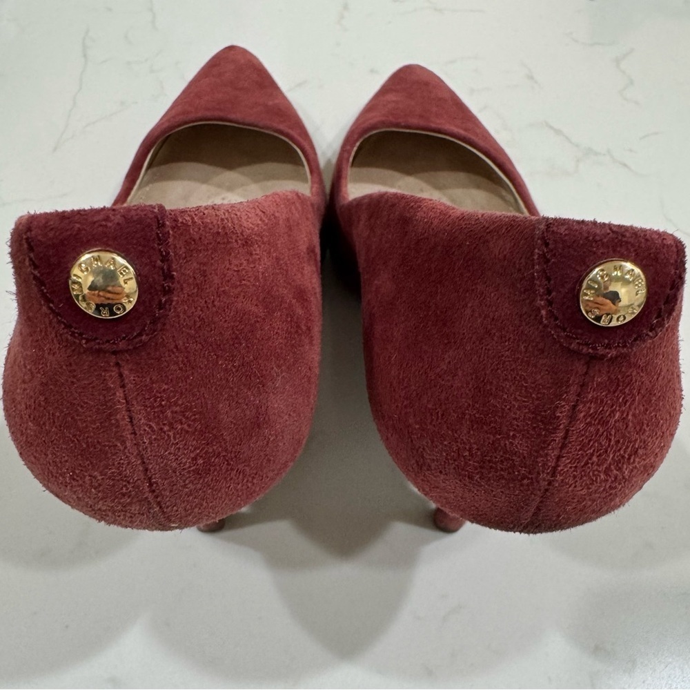 Michael Kors Women's Red Suede Heels - Picture 5 of 8